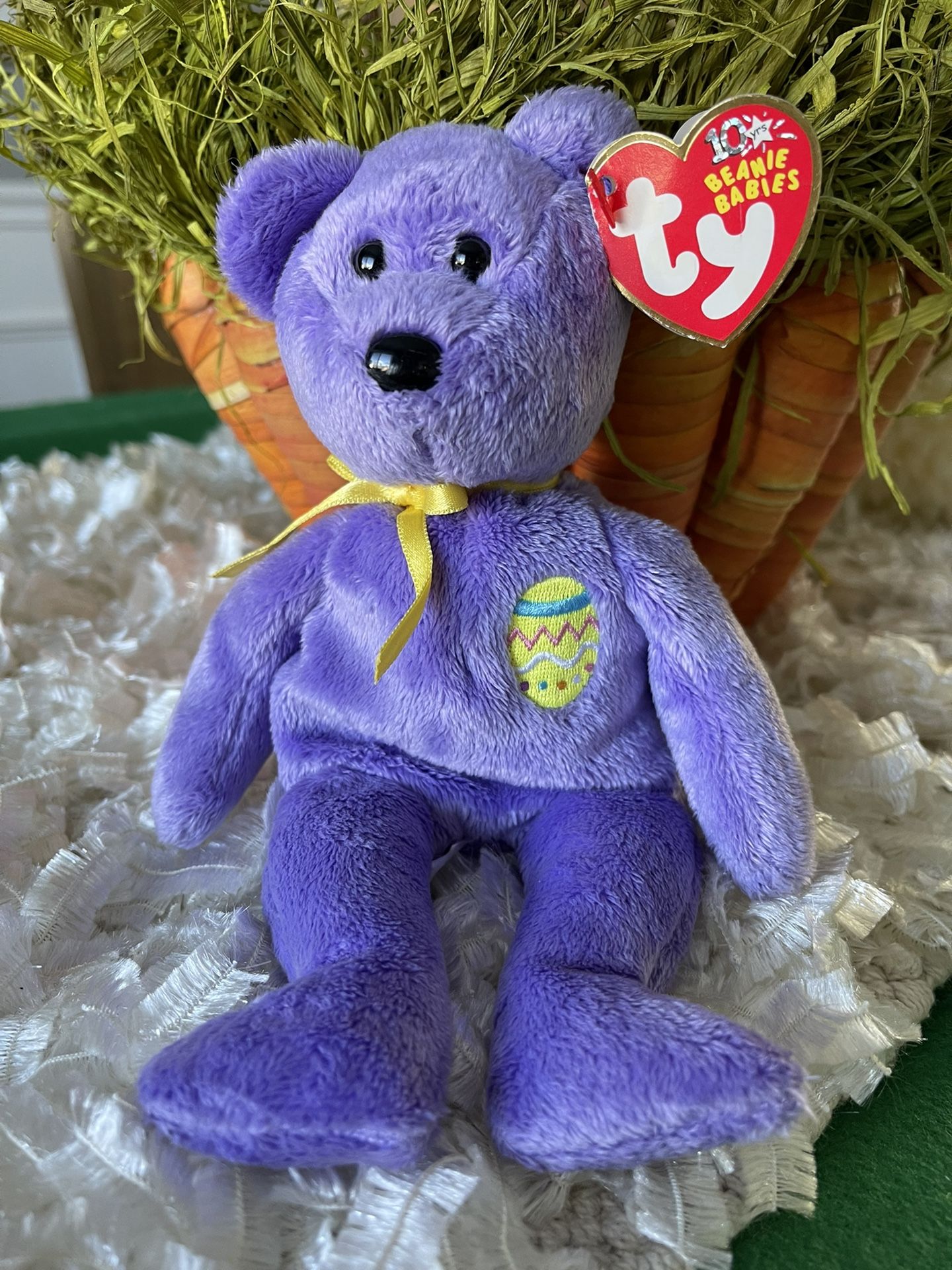 2002 “Eggs III” Beanie Babies Collection Easter Bear