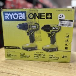 ONE+ 18V Cordless 2-Tool Combo Kit with Drill/Driver, Impact Driver, (2) 1.5 Ah Batteries, and Charger