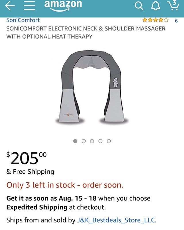 Sonic comfort theraplus neck & shoulder massager NEW