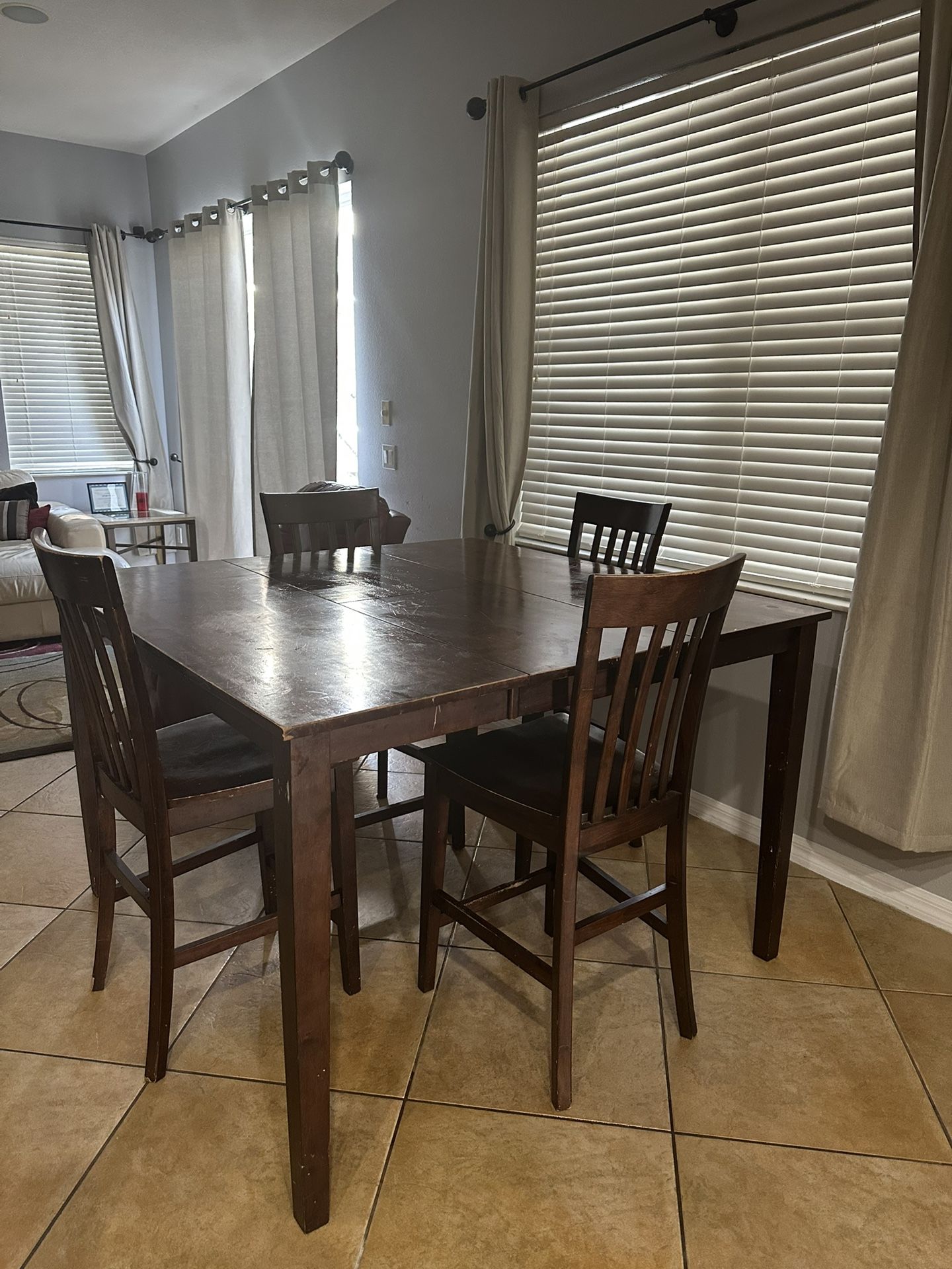 Sturdy wood dining set