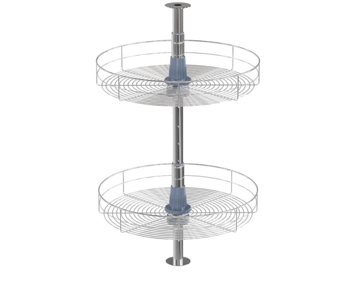 Corner Lazy Susan ,Double Rack, Storage, Organizer Cabinet