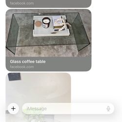 Glass coffee table