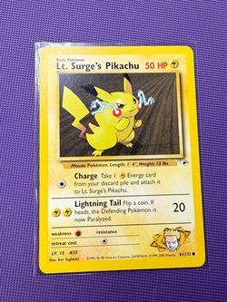 2000 Pokemon Gym Heroes Lt. Surge's Pikachu #081/132 NM Original Owner