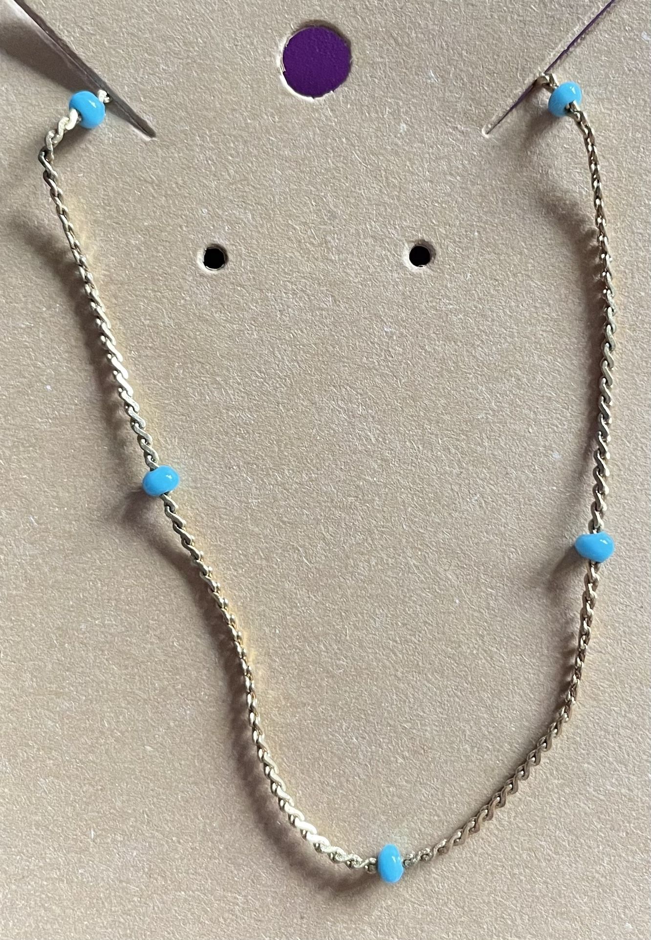 15”-long Blue/Gold Colored Choker