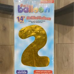 Foil Balloon “2” Party And Birthdays