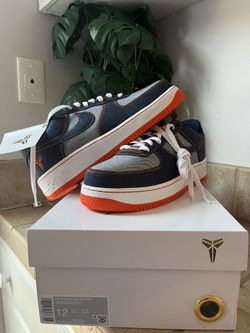 Brand NEW! Nike Air Force 1 Low Protro KOBE Obsidian - Orange - White Size 12
