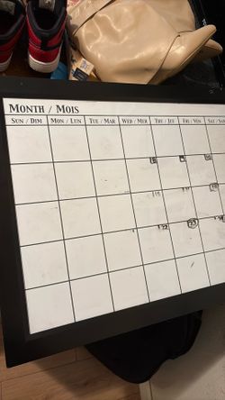 Dry Erase Calendar Whiteboard