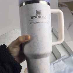 Blue ribbon Stanley cup