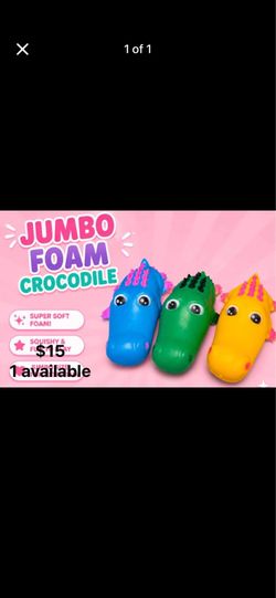 Jumbo Squishy Crocodile Toy