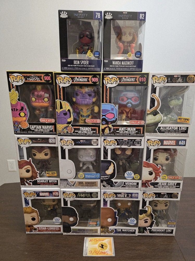 Marvel Funko Pop Lot $105  (PPG is $180)
