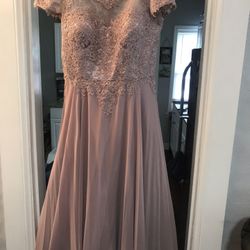 Vestido para fiesta color moka
