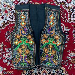 Embroidered Bird Vest