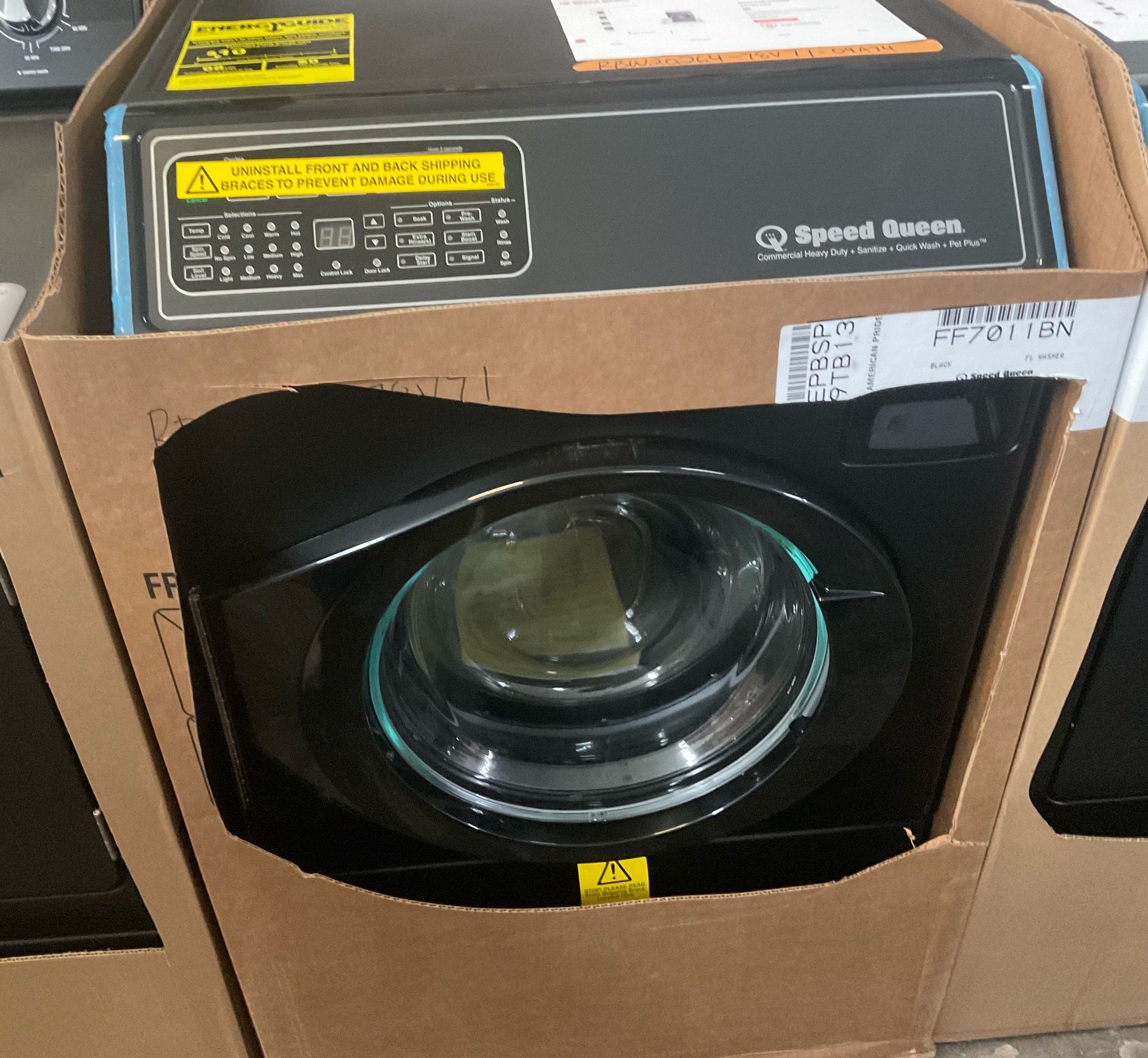 New In The Box Speed Queen Front Load In Black Matte