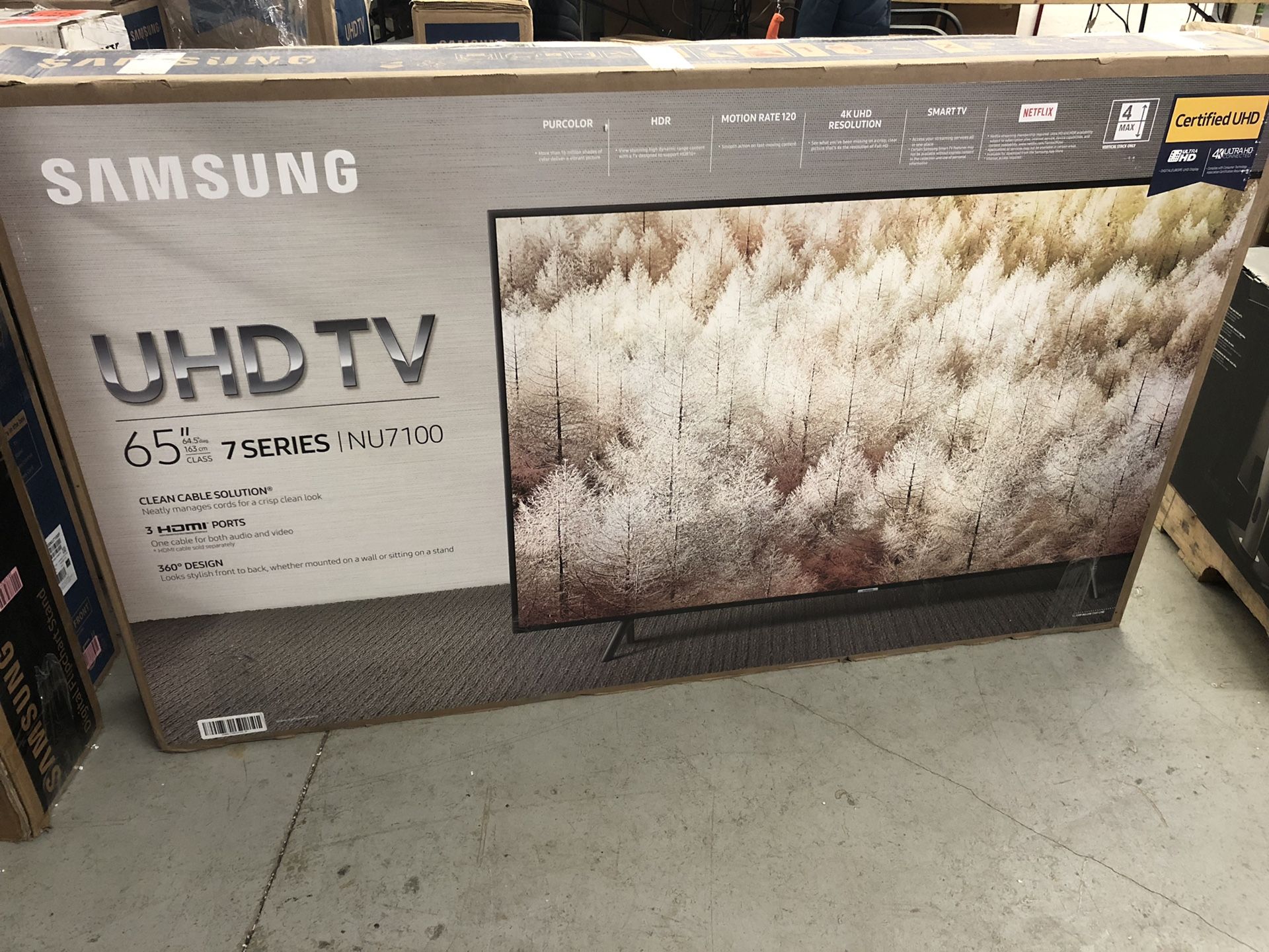 Samsung UN65NU7100 65-inch 4K UHD Smart TV 7 Series 2018