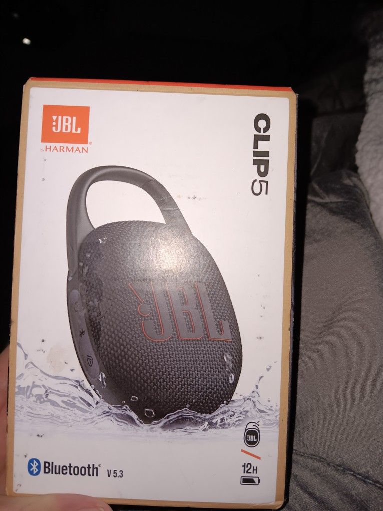 JBL Clip 5 Portable Speaker. Brand New, Still In Box