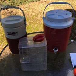New Coleman And Gatorade Coolers Or Jug 