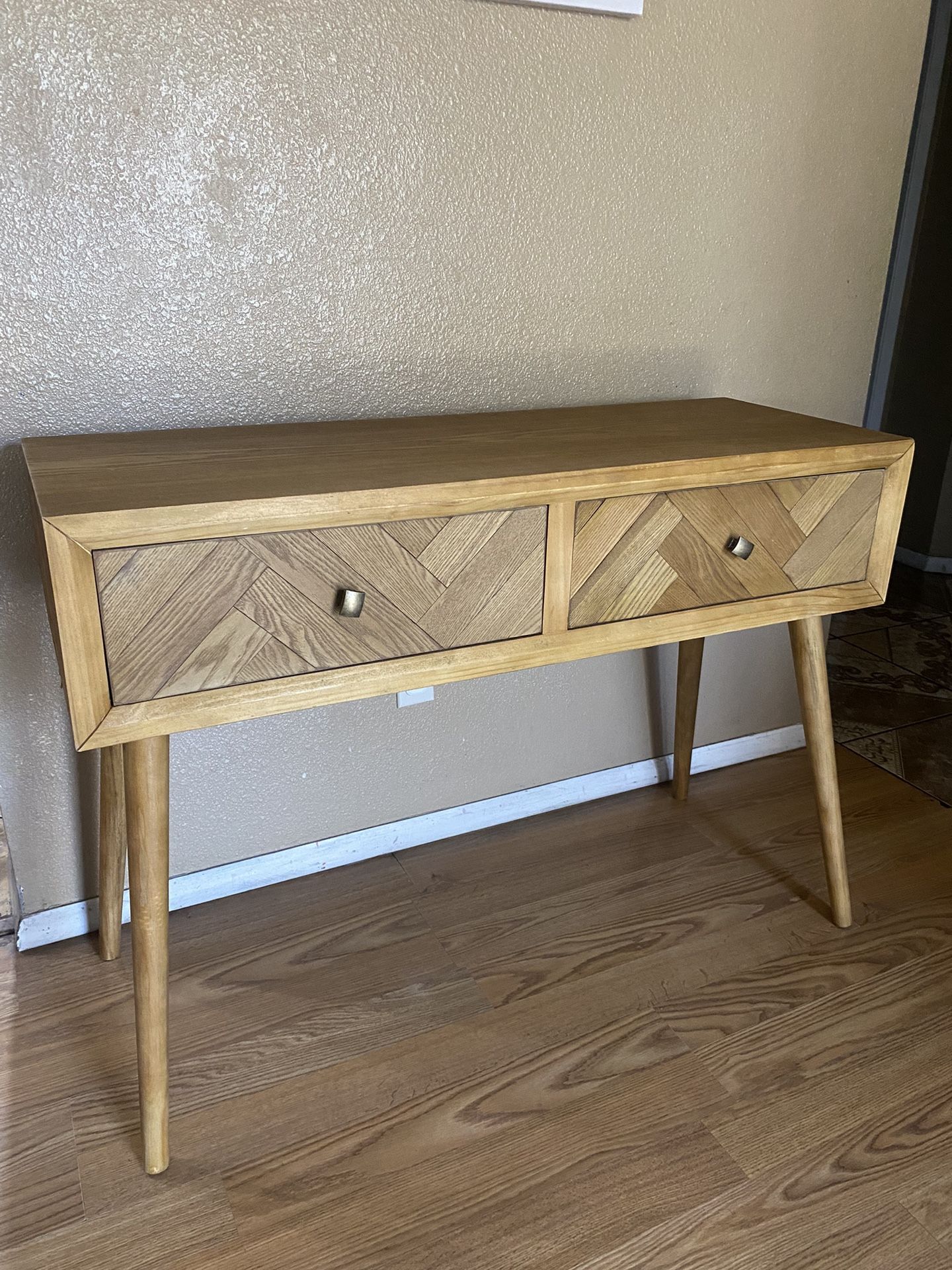 Baxton Studio Mae Brown Rectangle Wood Console Table