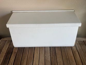 White large metal mailbox perfect for Amazon packages