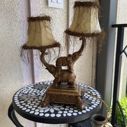 Vintage Elephant Table Lamp