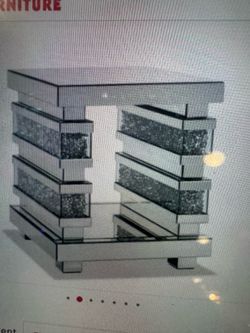 Mirrored end table