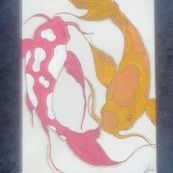 Original Artwork* “Koi” 5x7 painting