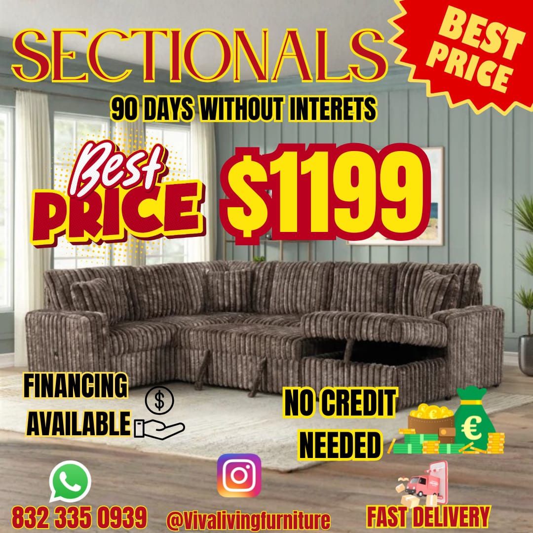 Forever Sectional Brown 💖 Sleeper