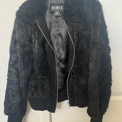 Vintage Mixit faux fur zip up jacket Size S