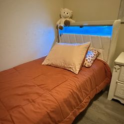 twin bed with LED lights 