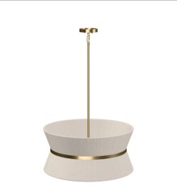 SAFAVIEH Alma 4-Light Rattan Chandelier – 24" – Brand New
