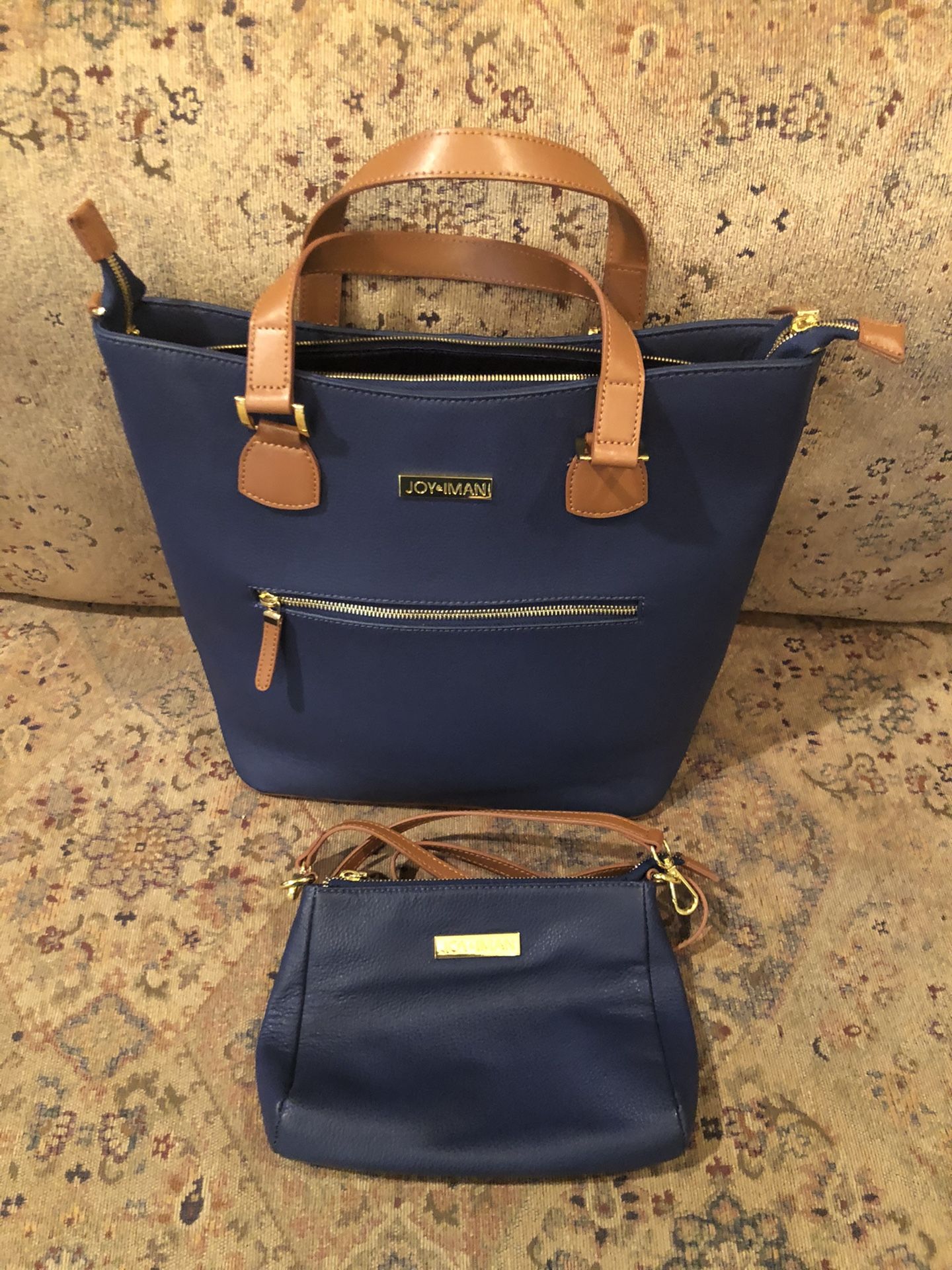 Leather Bag Joy And Iman Purse With Watch Joy Iman Purses