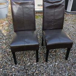 4 Leather Dining Chairs 