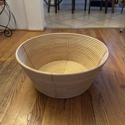 Wide Bamboo Basket