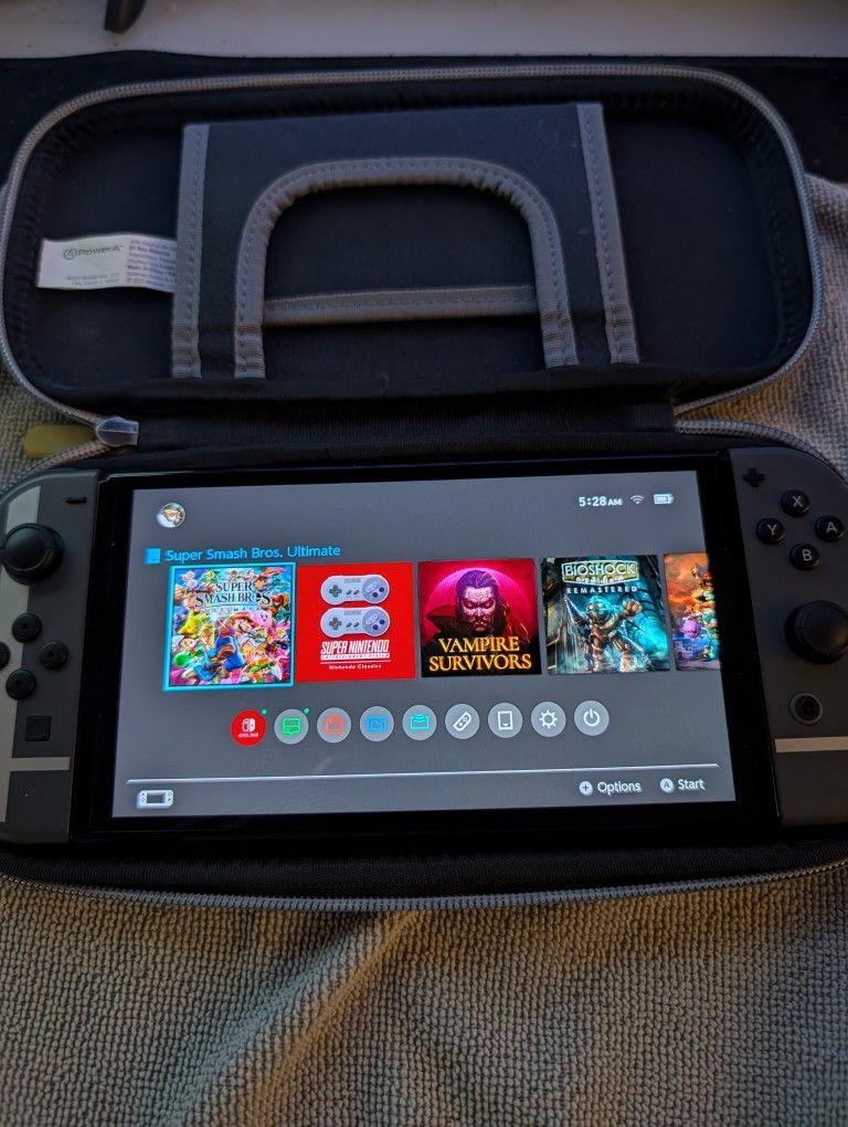 LIKE NEW NINTENDO SWITCH OLED (smash bros) + SLIM CASE + MICRO SD