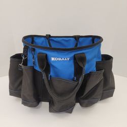 Kobalt Blue Black Polyester 14" Tool Bag With 12 Pockets