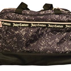 NWT Juicy Couture Black and White Rolling Duffel Bag
