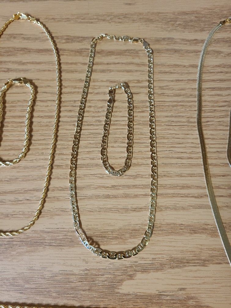 14K Gold-Filled Chain Set (20" Necklace & 7" Bracelet)