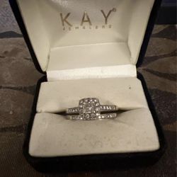 Kay engagment ring and band