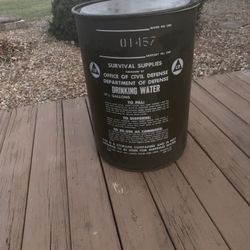 Vintage Cold War Civil Defense Water Container