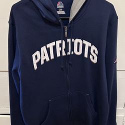 New England Patriots Men’s Size Large Zippered Hoodie 