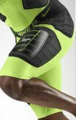 Brand New Nike  Volt Black Pro Combat Hyperstrong Compression Set padded  Top shirt Padded Bottom Girdle Set  Adult Size Large