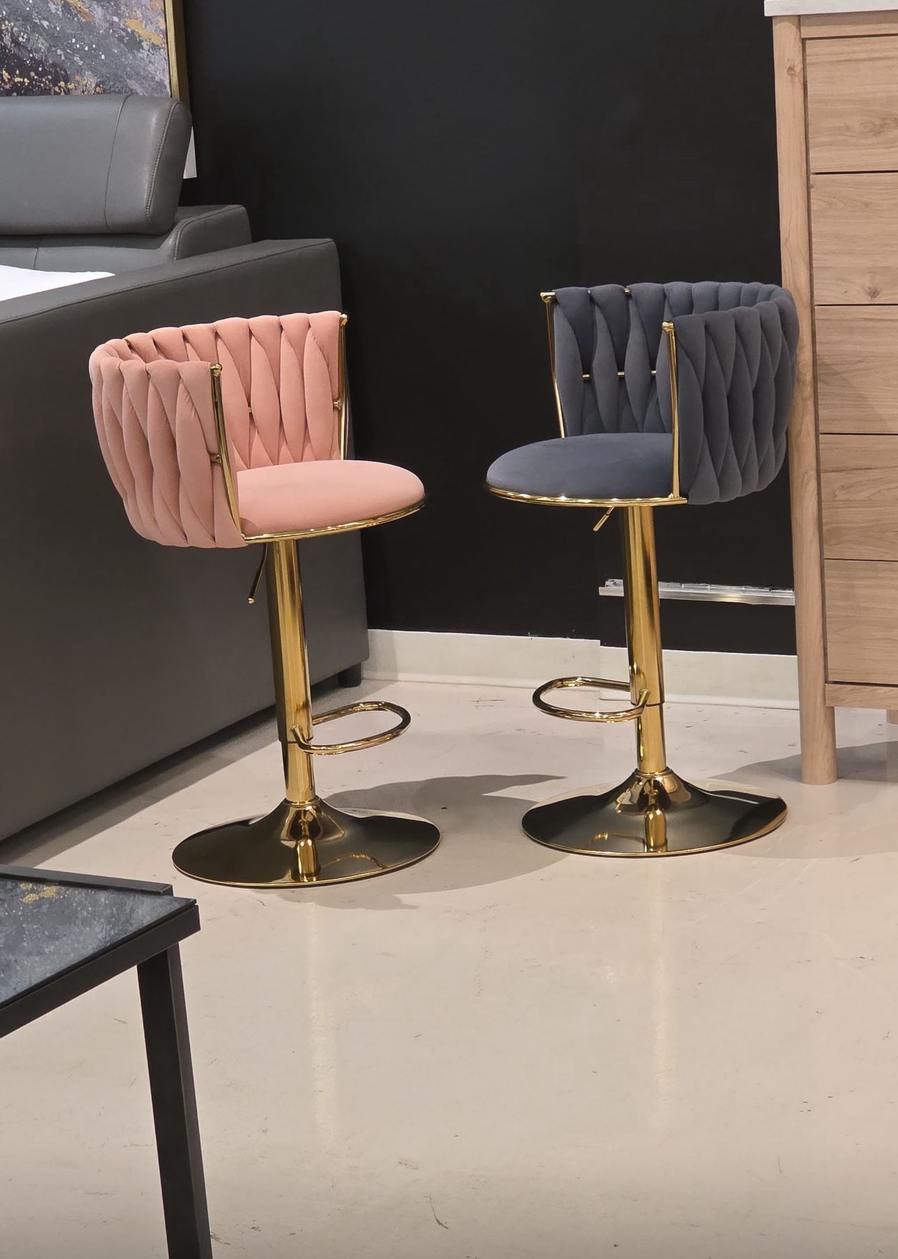 Plush Velvet Bar Stools (3 Colors Available)