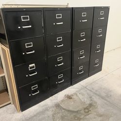 Set Of 4 File Cabinets 