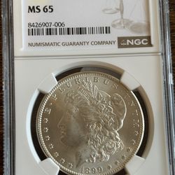NGC MS65 1899-O Morgan Silver Dollar – Slabbed – $425