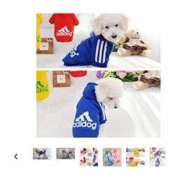 Dog Fleece Hoodies Pet Dog and Cat Clothes Puppy Winter Spring Sweatshirt Warm Sweater -Blue