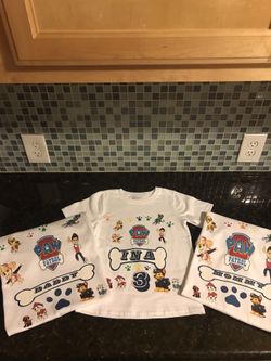 Personalized family paw patrol shirts