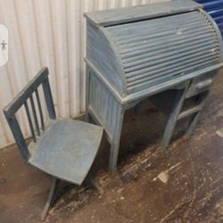 Vintage Child's School Desk 1940's