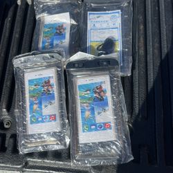 Lot Of 4 Black Waterproof Phone Case
