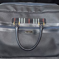 Burberry Golf Navy Check Travel Duffel Bag
