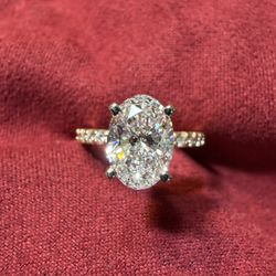 1.75 Carat Oval Lab Grown Engagement Ring
