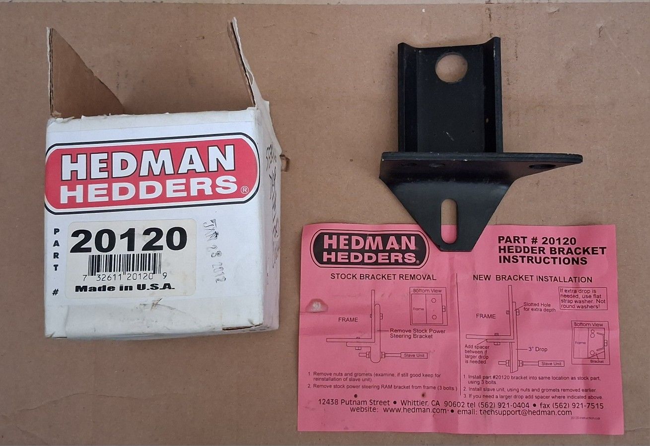 Hedman Dropped Power Steering Pump Bracket Ford with External Slave Cylinder